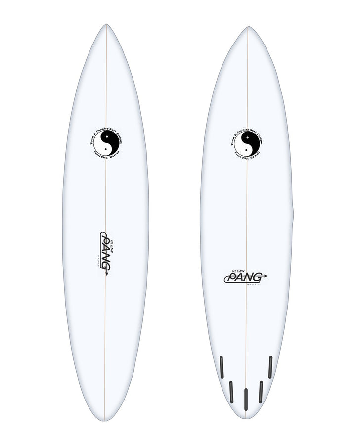 W-4XT surfboard in white – deck and bottom