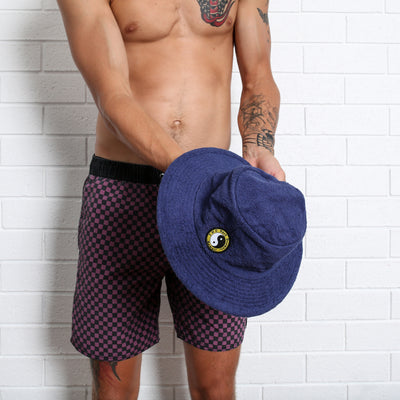 Terry Beach Hat - Navy