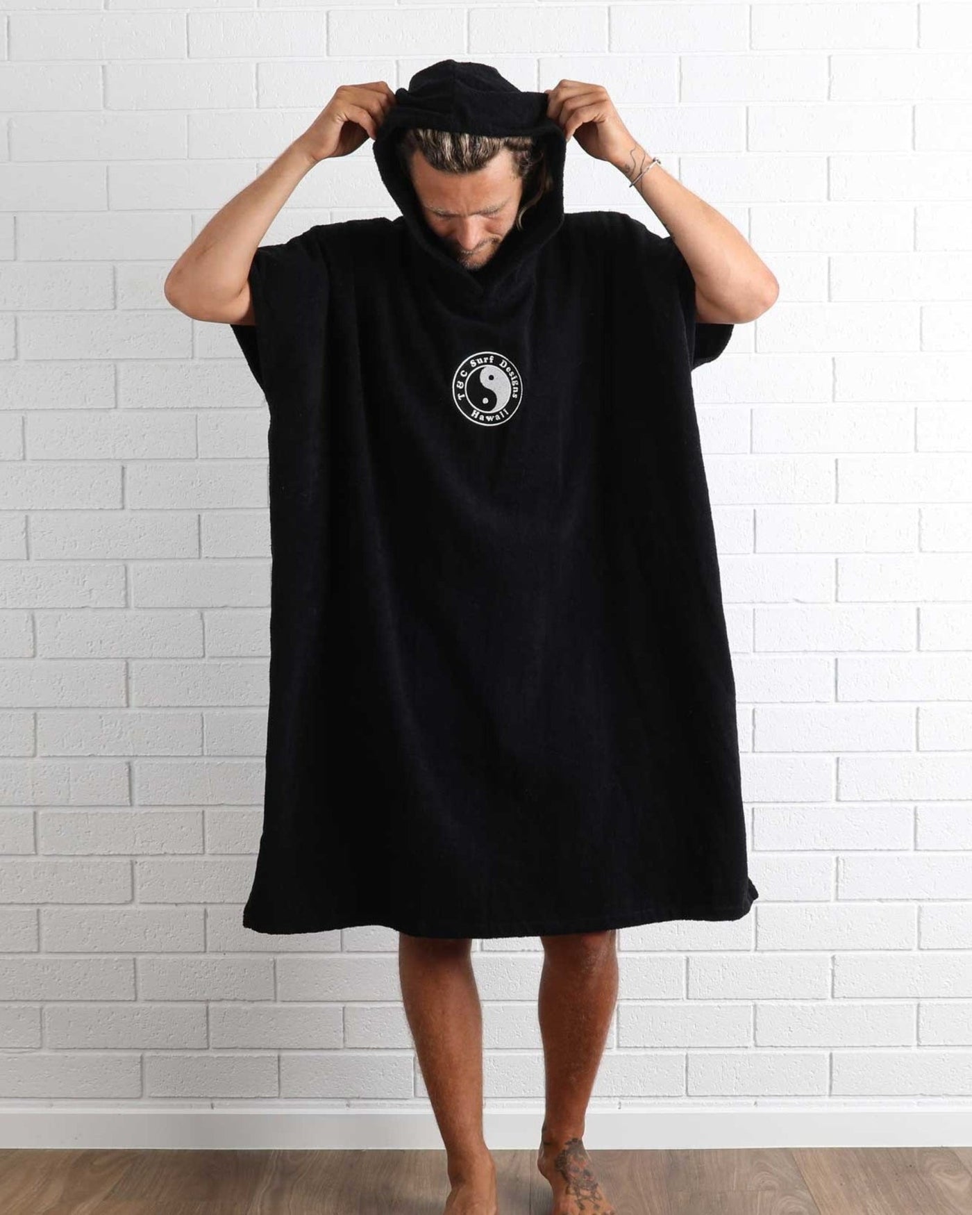 Kids OG CF Hooded Towel - Black