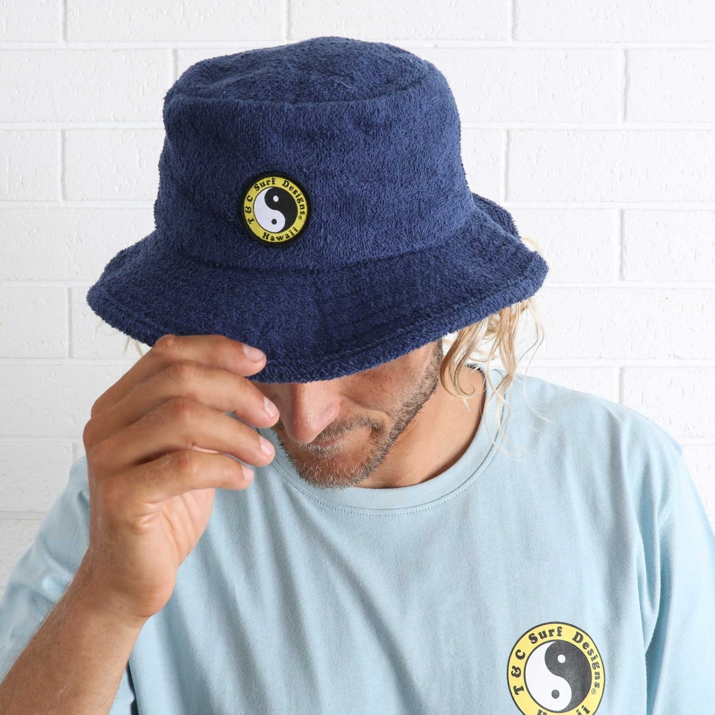 Terry Beach Hat - Navy